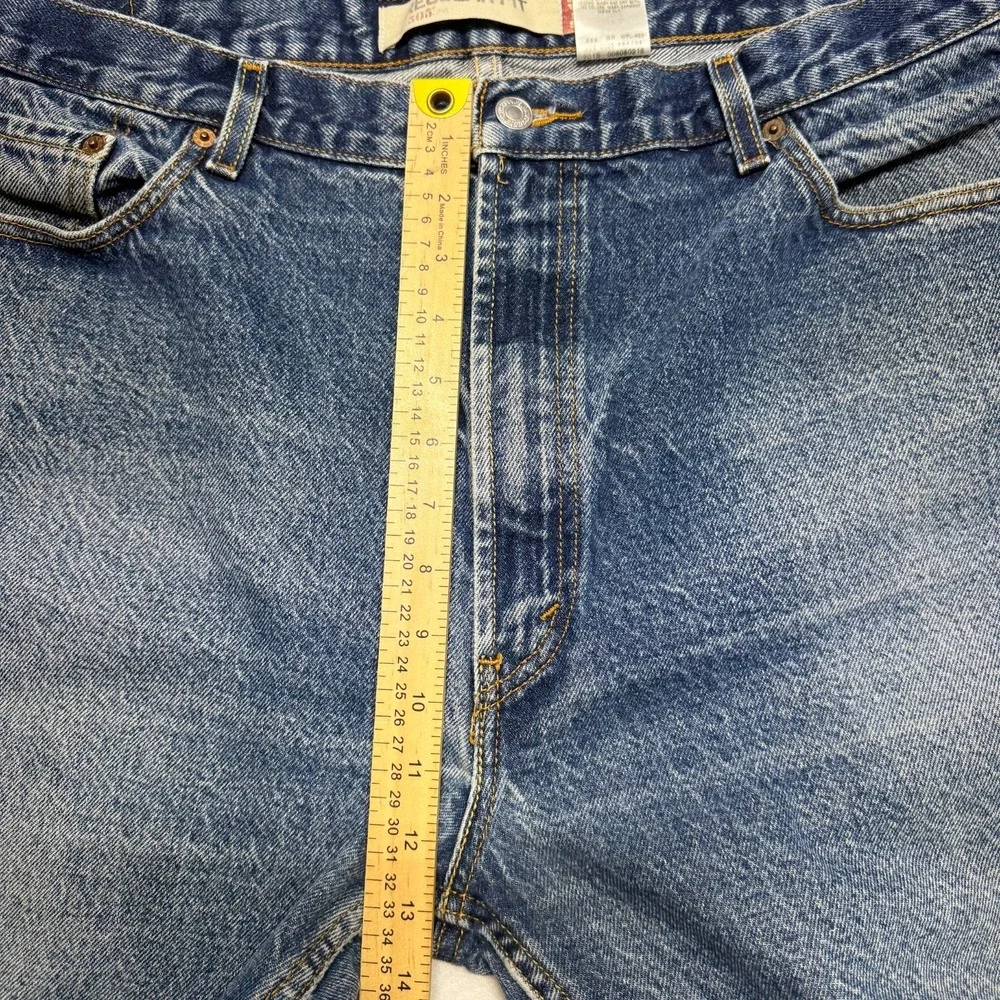 Levis‎ 505 Jeans Mens 42x30 Blue Denim Regular Fit Straight Leg Medium Wash Y2K